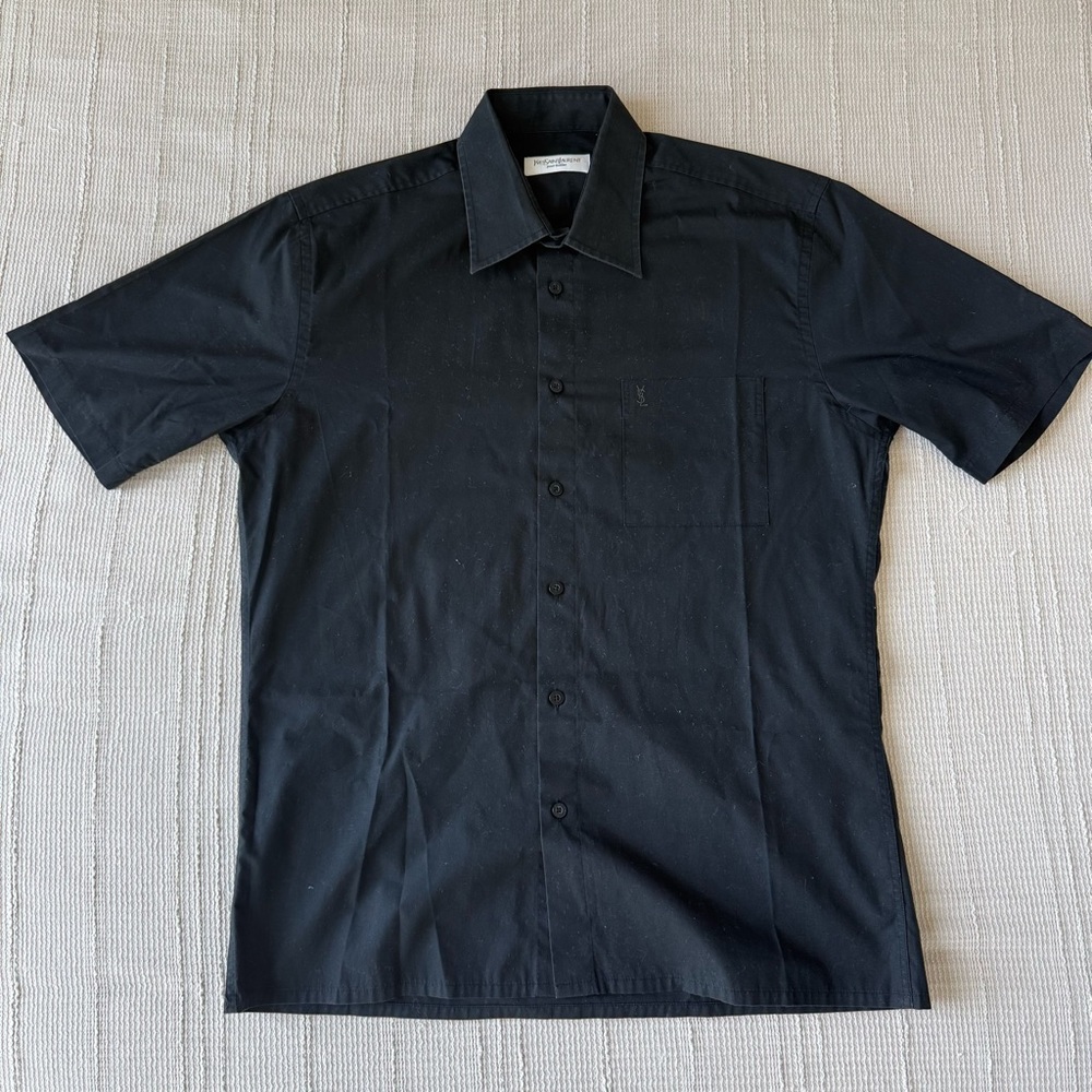 Yves Saint Laurent Black Casual Button Down Shirt